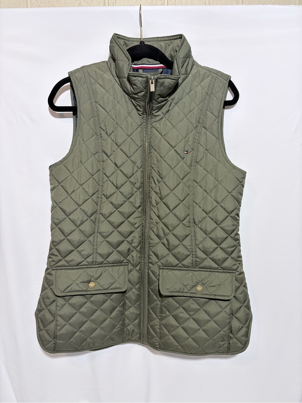 Women’s Tommy Hilfiger Olive Green Quilted Vest size medium